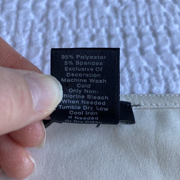 Ann Taylor Lace Cuff Bell Sleeve Tunic Crepe Women S Cream Boho Cottagecore - Picture 6 of 12